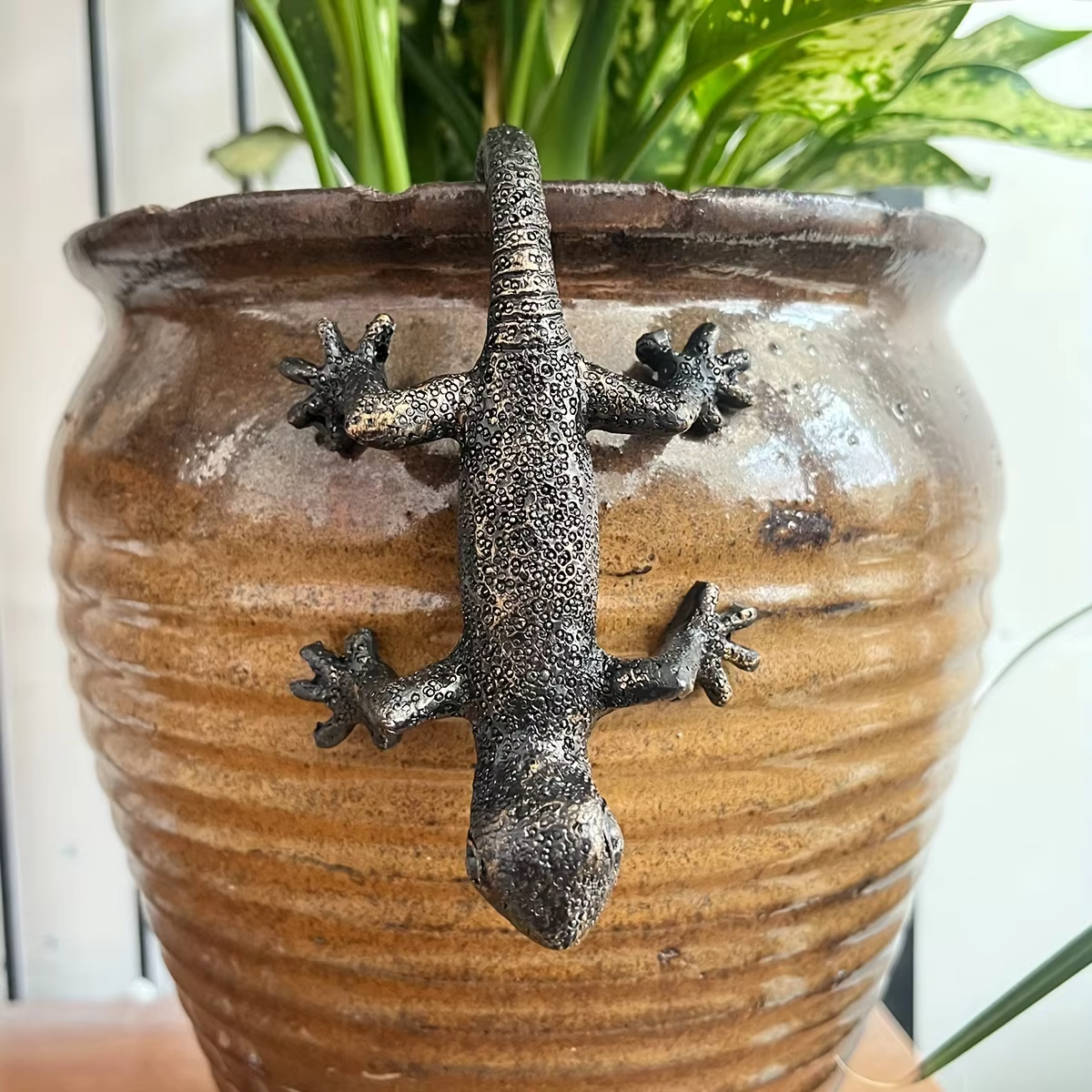 Figurine de jardinière Gecko pour décoration de jardin