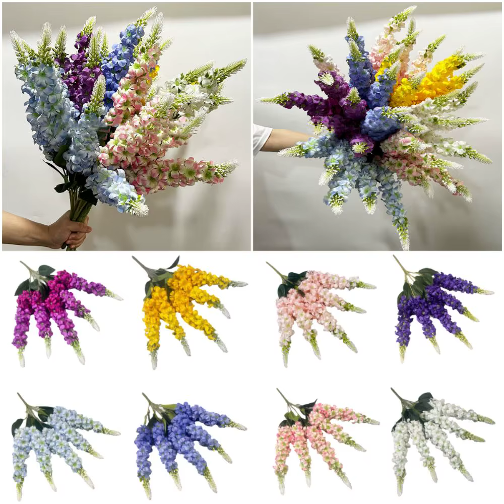5 tiges de jacinthes artificielles