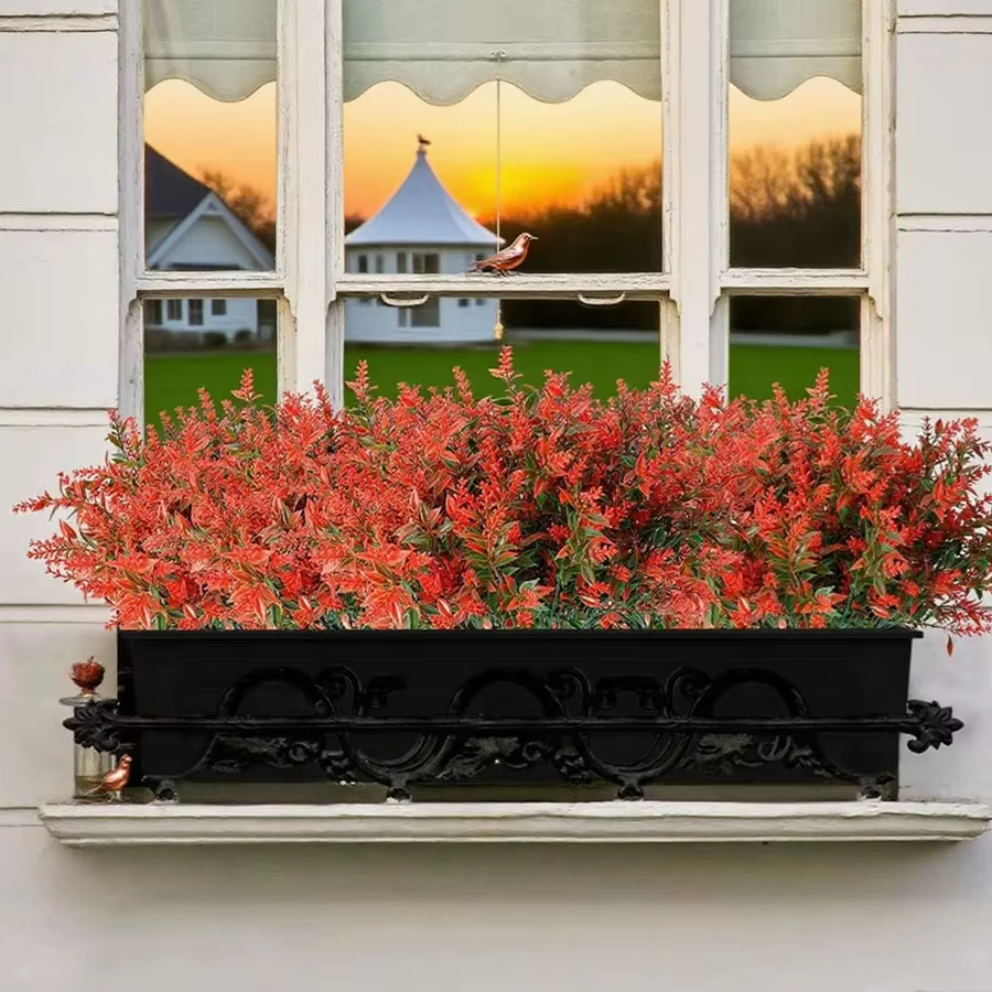 6Pcs Plante Artificielle Lavande Bouquet De Mariage Maison Chambre Ornement Extérieur Jardin Cour Festival Décor BRICOLAGE Cadeau Produit Décoratif