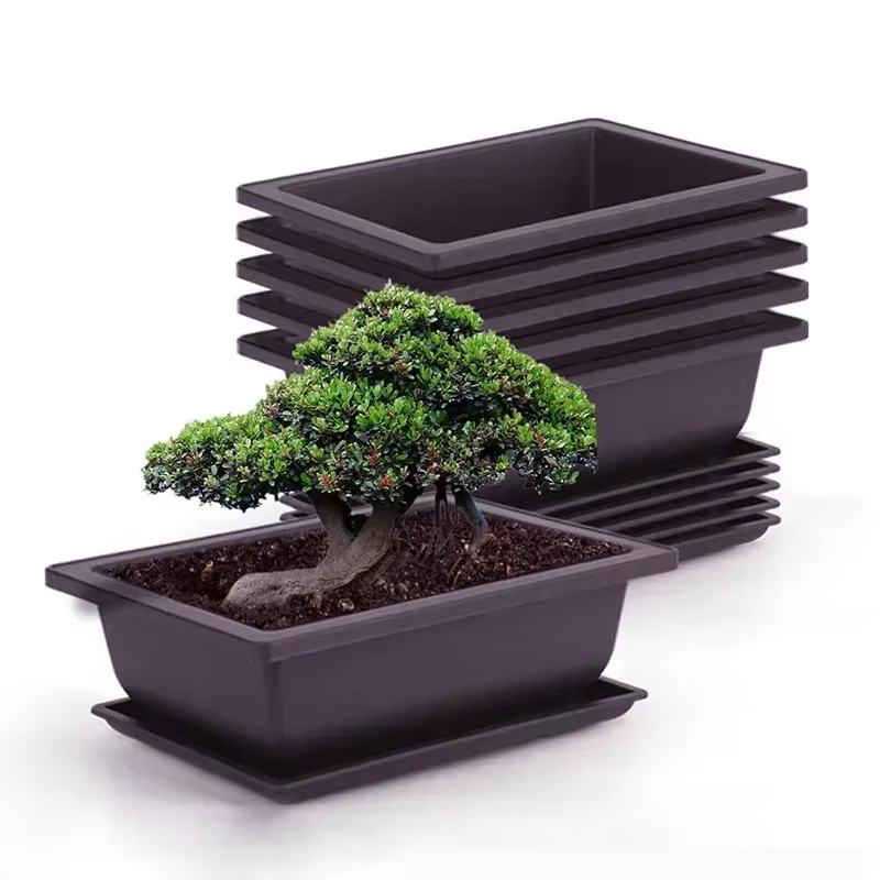 Pot de fleur carré en plastique pour balcon