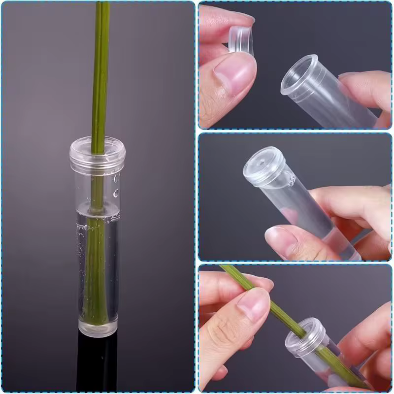 Tubes à fleurs en plastique