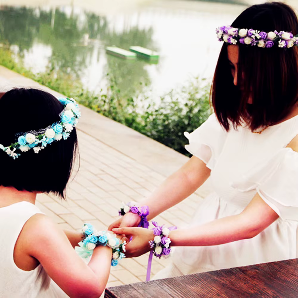 Couronne de fleurs féeriques, épingles à cheveux colorées, pinces à cheveux polyvalentes et élégantes pour femmes et filles, accessoires de mode, accessoires de photographie