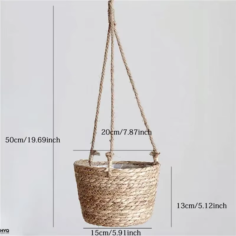 Pot suspendu de jardin en macramé