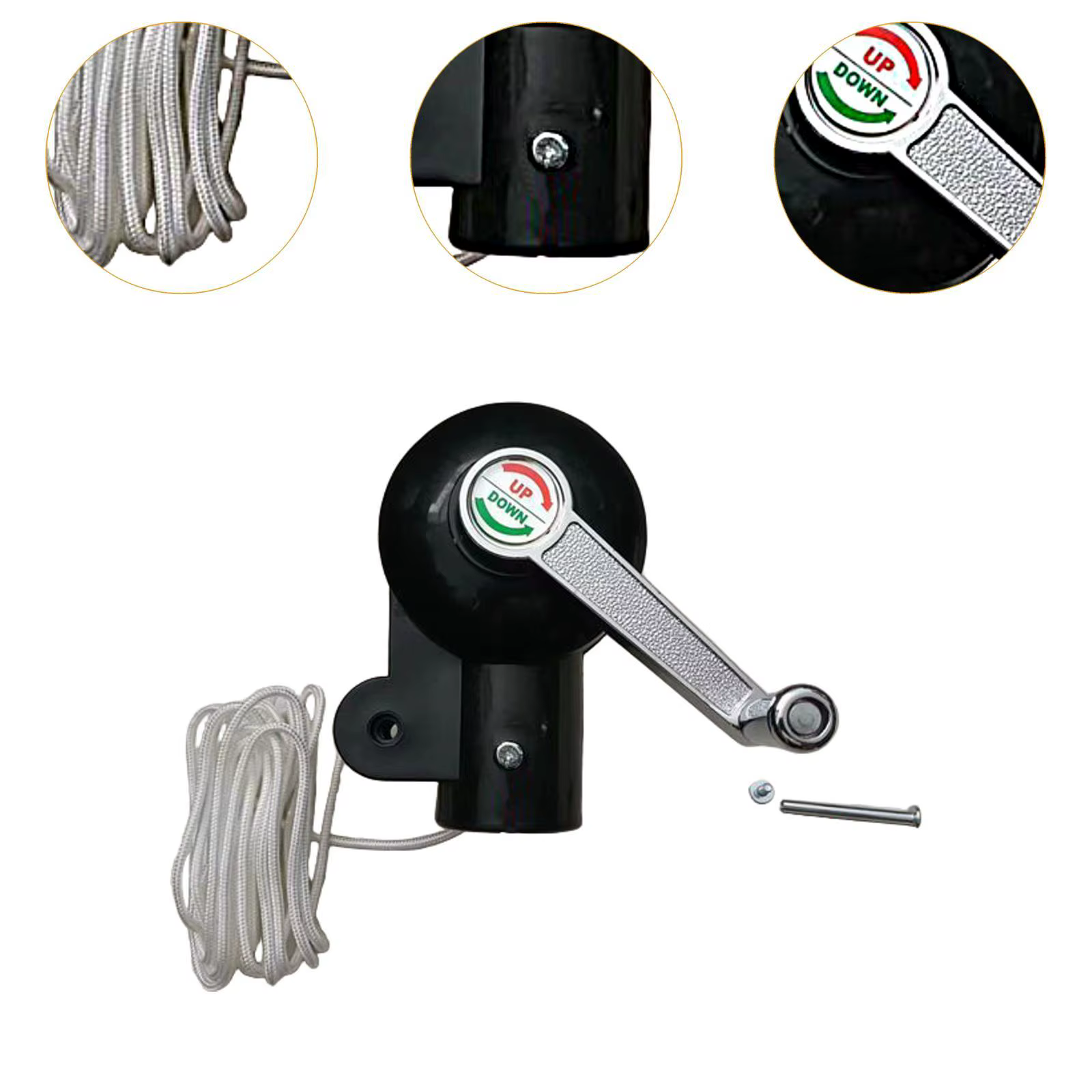 Manivelle de Parasol ABS, bras de remplacement, accessoire de parapluie d'extérieur, support Durable pour jardin et Patio