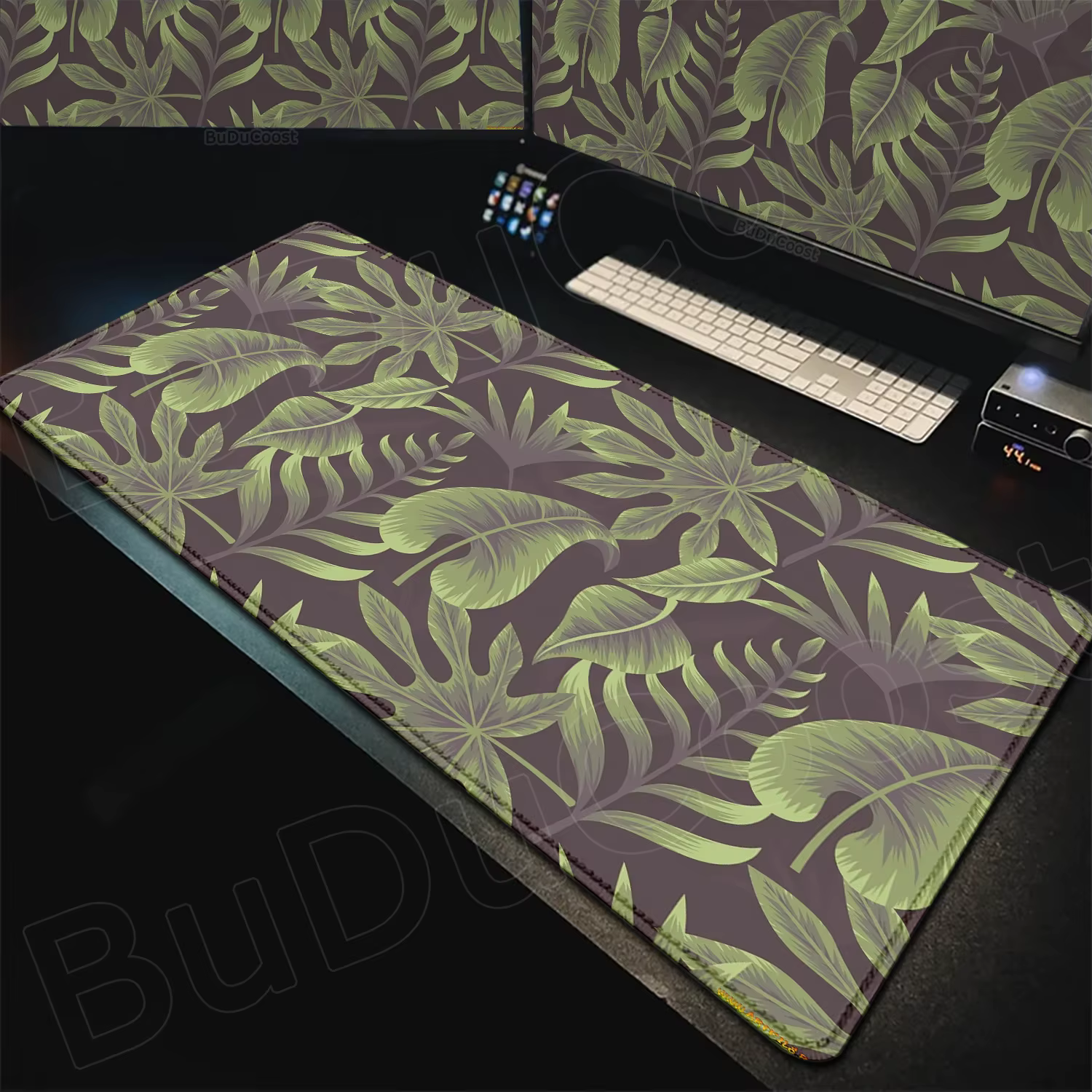 Tapis de souris plante florale verte botanique