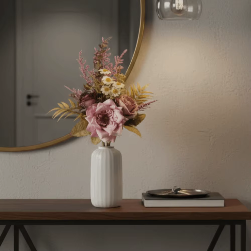 Bouquet de fleurs artificielles au toucher réel