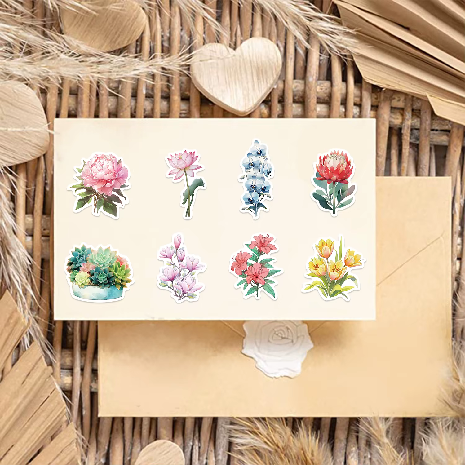 Autocollants plantes et fleurs