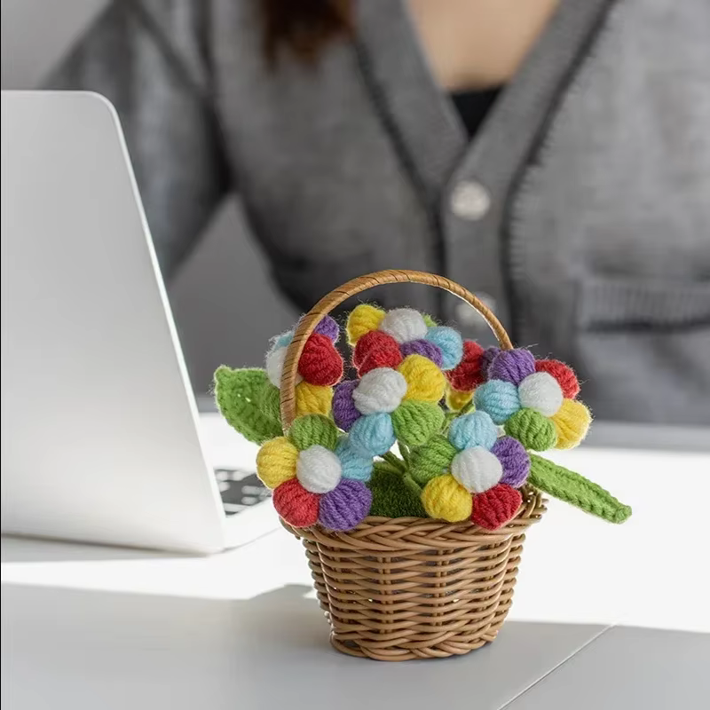 Pot de fleur au Crochet mignon