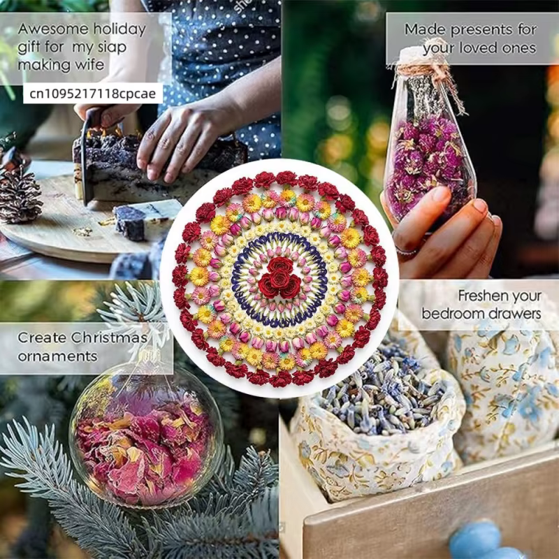 Kit DIY Savon et Bougie Fleurs Séchées – Rose