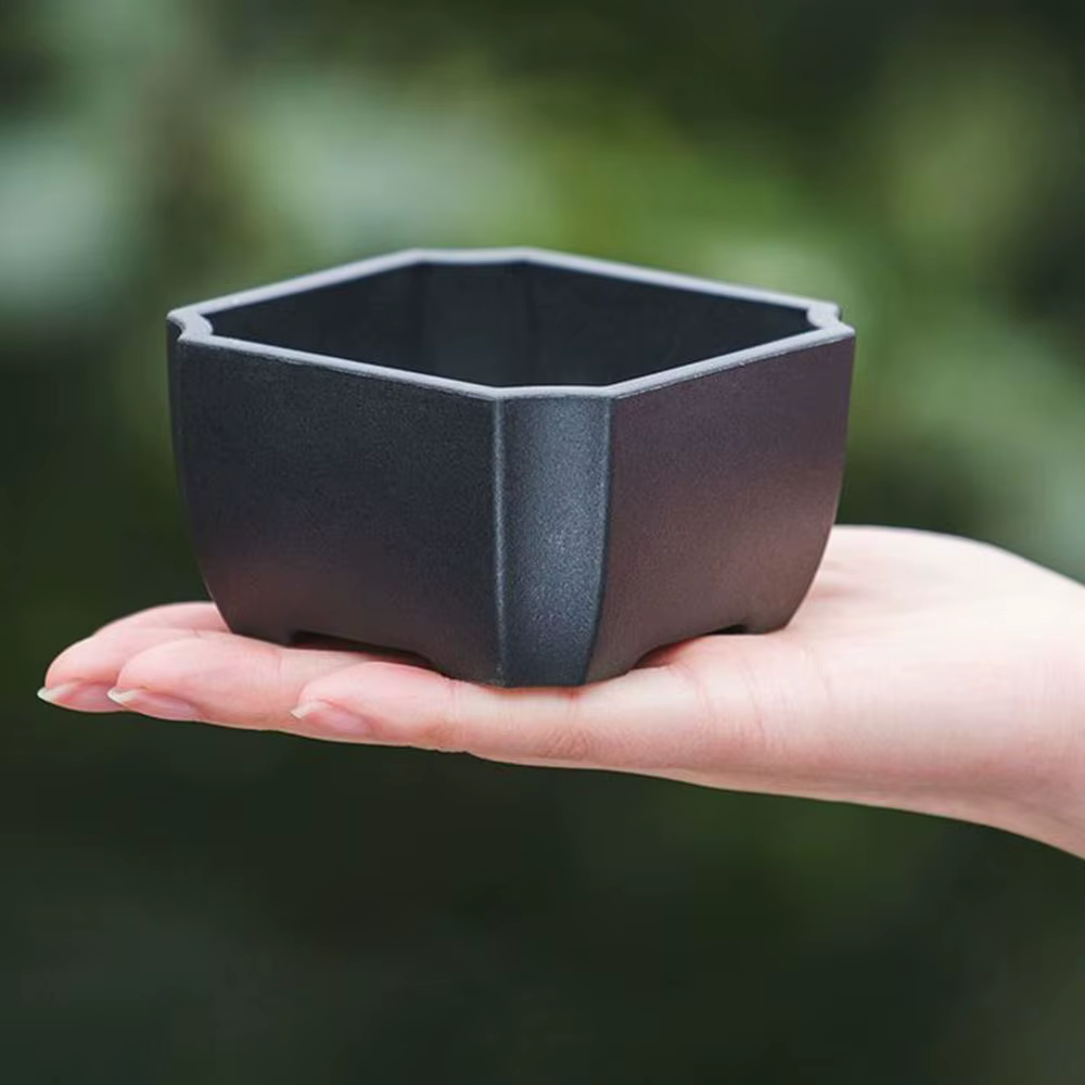 Pot de fleurs créatif en plastique imitation argile violette
