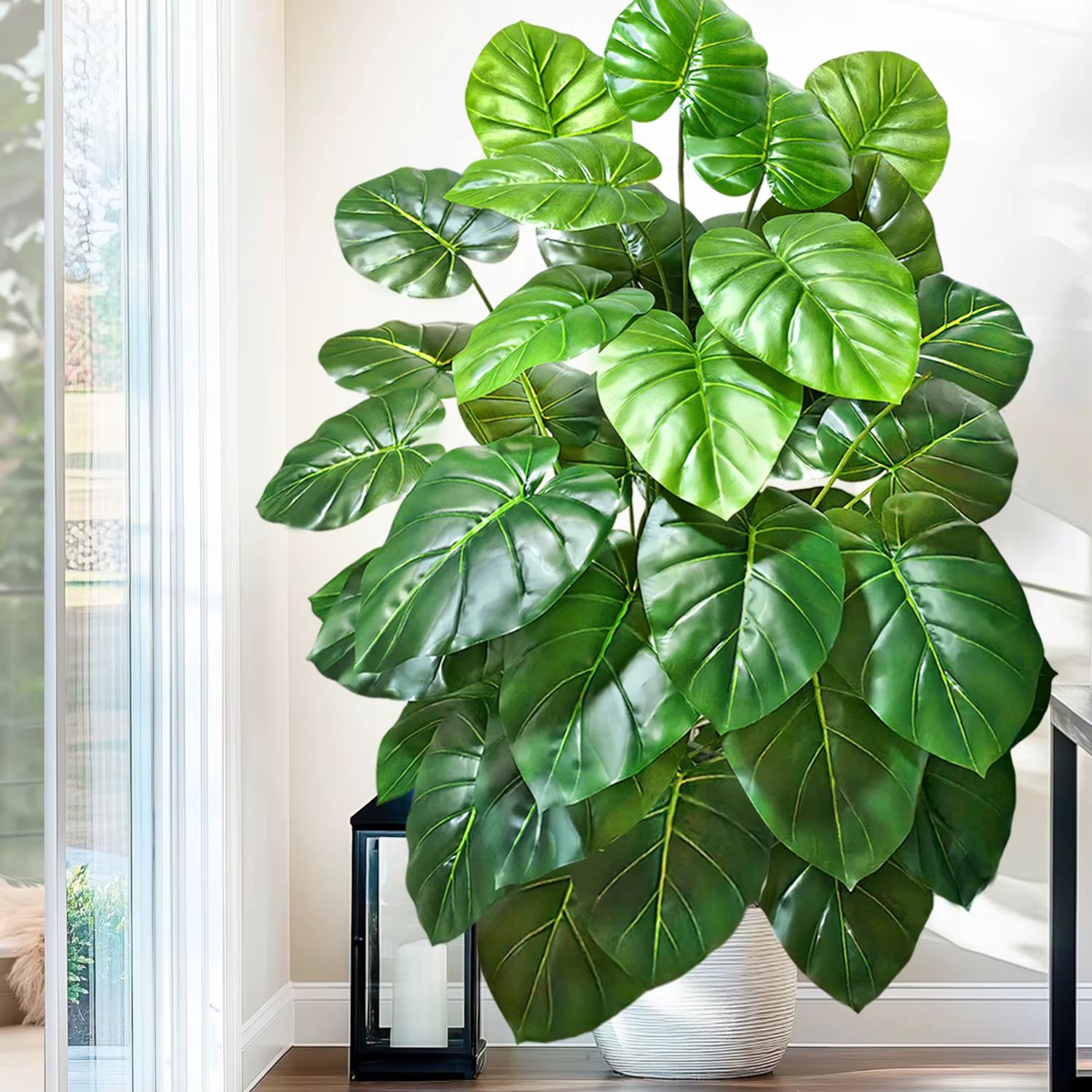 60-103 cm artificielle Monstera deliciosa Pothos Alocasia feuille fausse plante ornementale festive décoration de bureau à domicile
