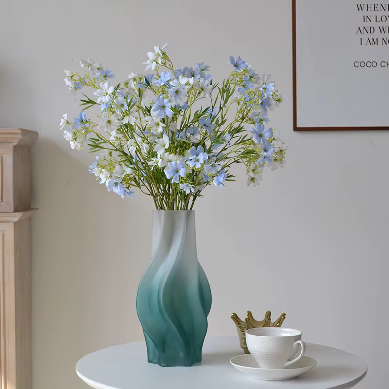 5 pièces/paquet fleurs artificielles en soie 12 têtes petits chrysanthèmes mariage Bouquet de mariée fête