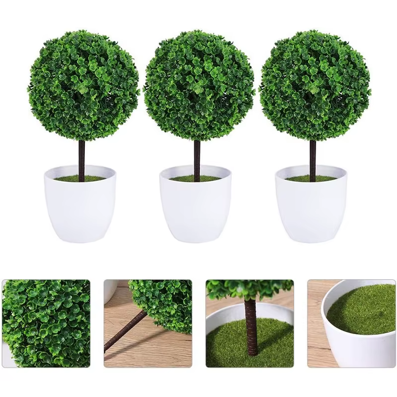Plantes artificielles en pot