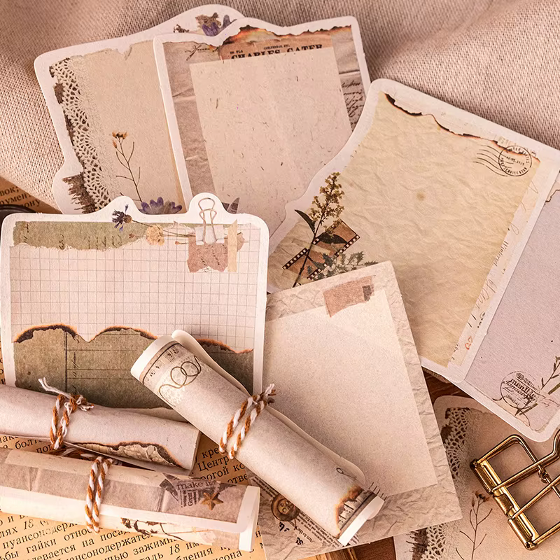Bloc-Notes Scrapbooking Vintage séries plante amoureux des cartes