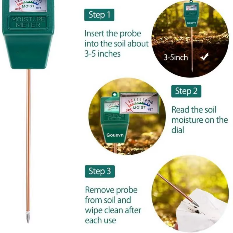 Testeur d'humidité du sol, humidimètre, détecteur, outil de test pour plantes et fleurs de jardin, 1 pièce