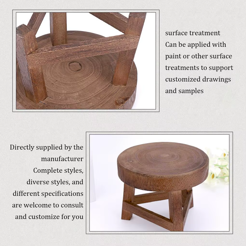 Tabourets bas en bois, petit banc