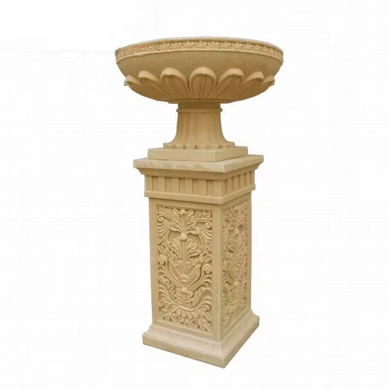 Pot de fleurs en grès, vase décoratif de jardin