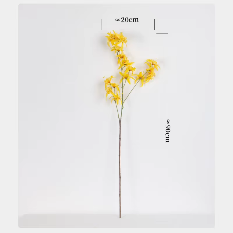 6 pièces de fleurs artificielles en soie