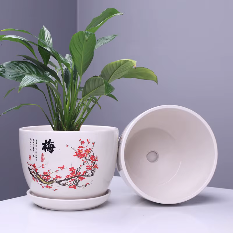 Chine Jingdezhen-Pot de fleur en céramique vintage