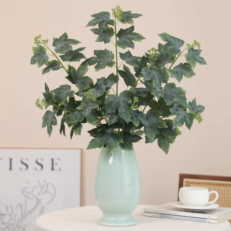 Plantes vertes artificielles en soie