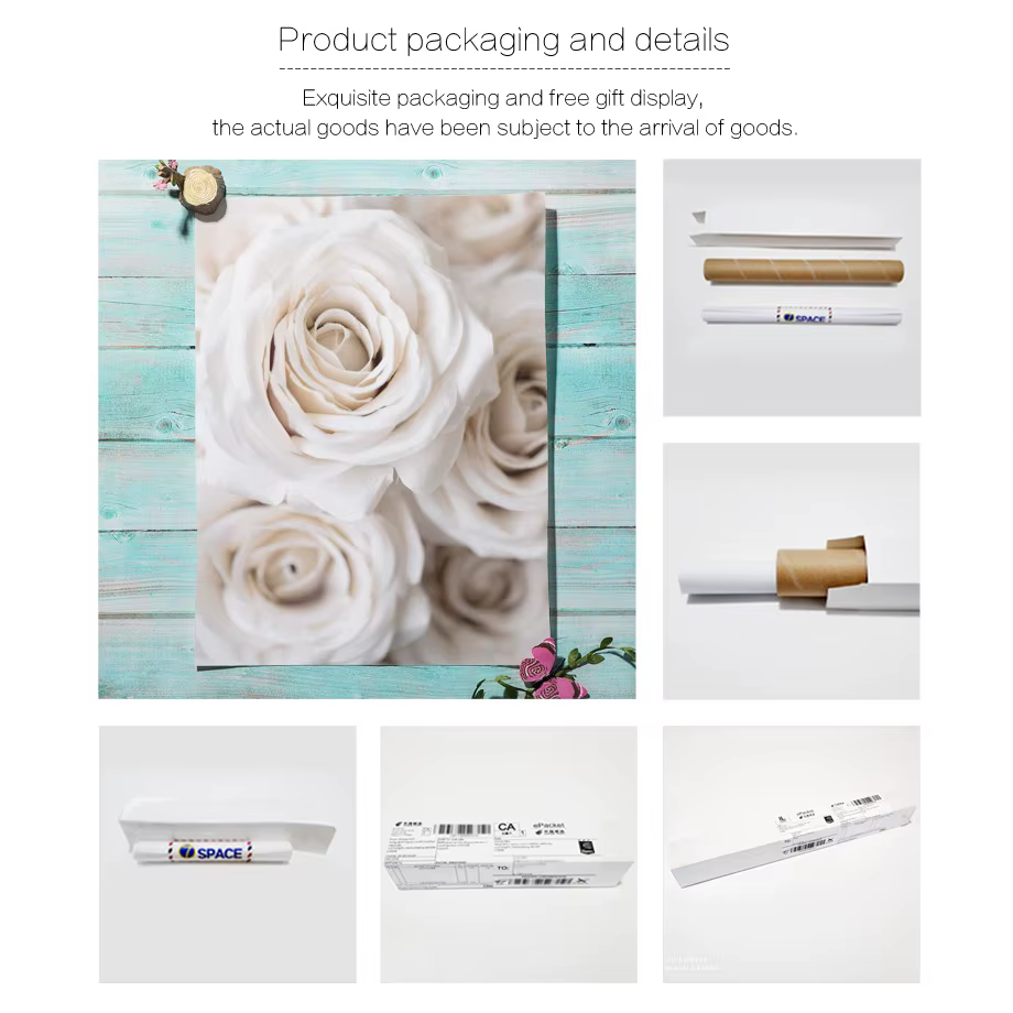 Impression sur toile d'art mural minimaliste avec des fleurs blanches de pissenlit