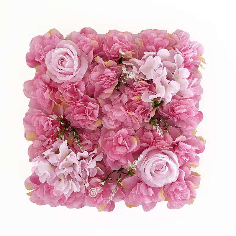 Mur de fleurs artificielles pour décoration de mariage