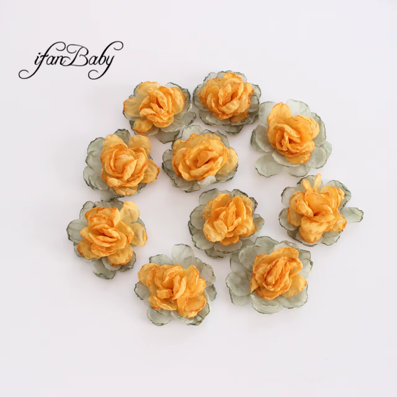 Décorations florales en mousseline de soie