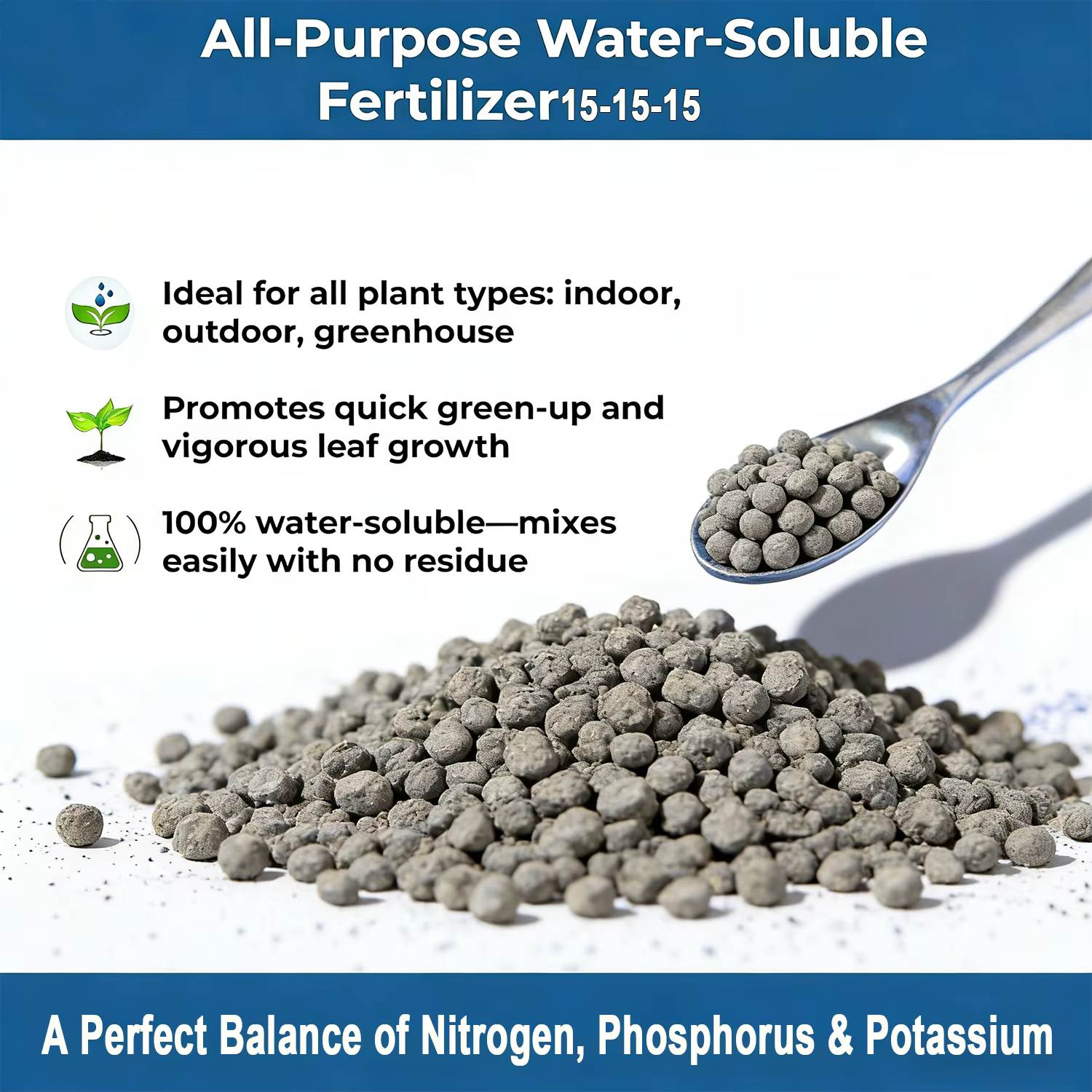 Engrais soluble dans l'eau tout usage 15-15-15