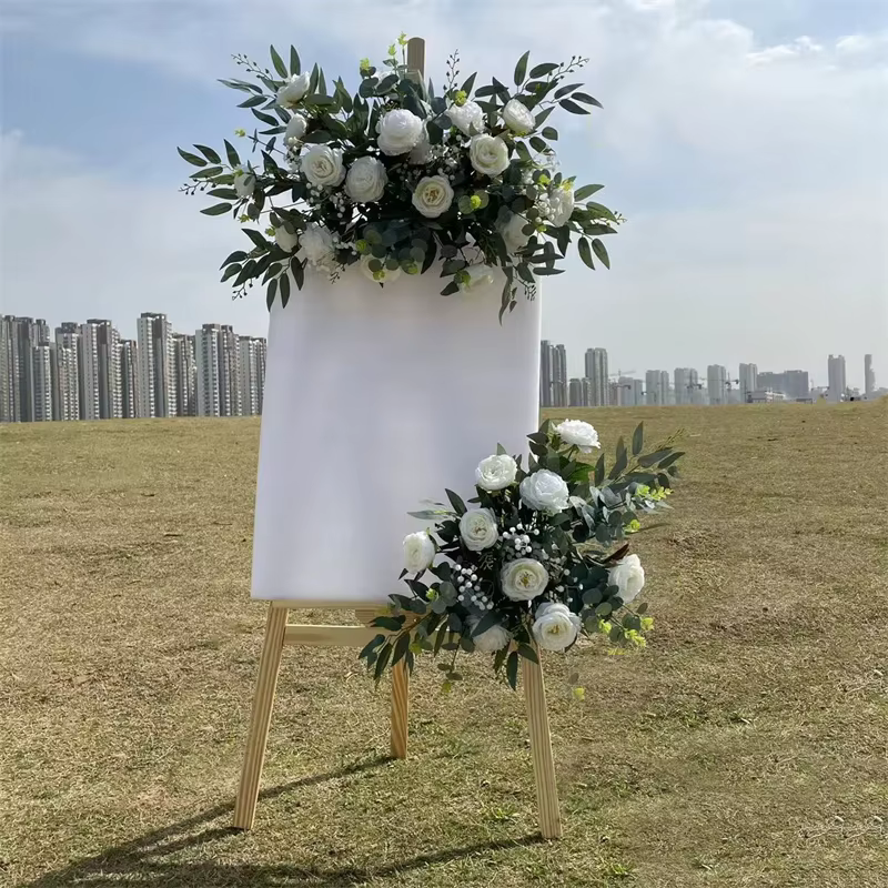 Boule de fleurs artificielles en saule vert
