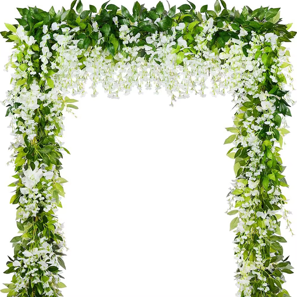 Plante artificielle Fleur Hortensia Feuille Vigne Décoration De Mariage Faux Plantes Arrangement Mural Maison Chambre Accessoires En Plein Air Arc