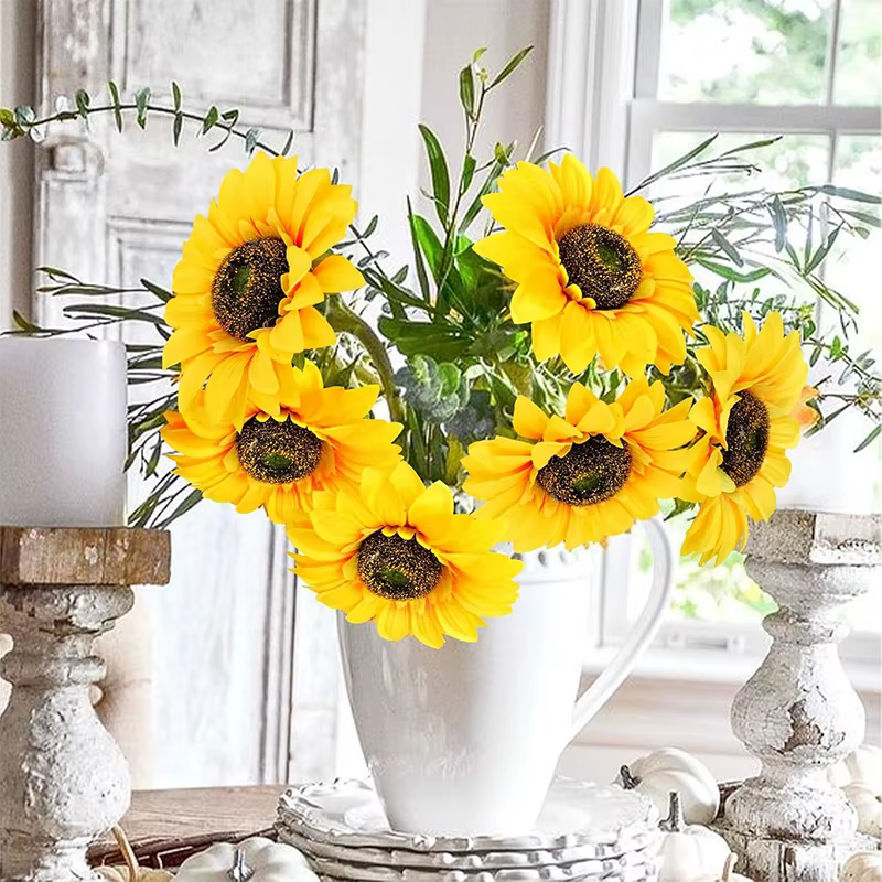 Bouquet de fleurs de tournesol artificielles en vrac