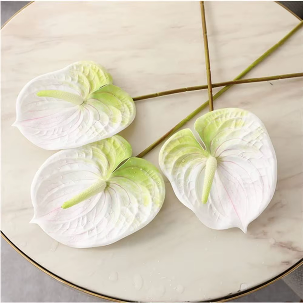 Bouquet de fleurs de lys d'anthroium artificiels de 24 pouces