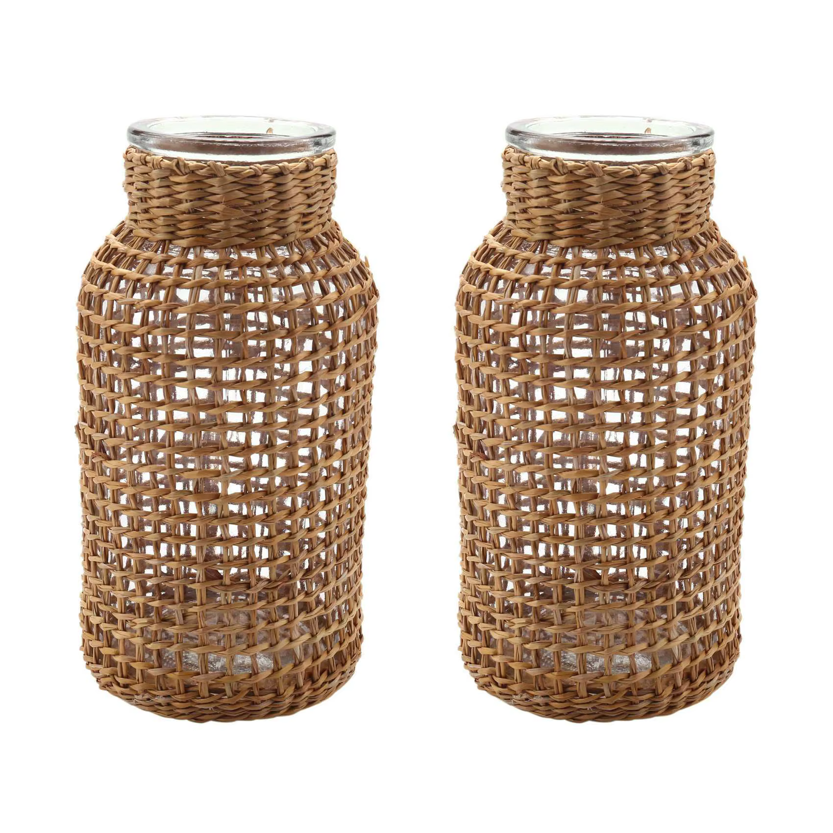 Vase à fleurs en verre de paille ABYN-2X