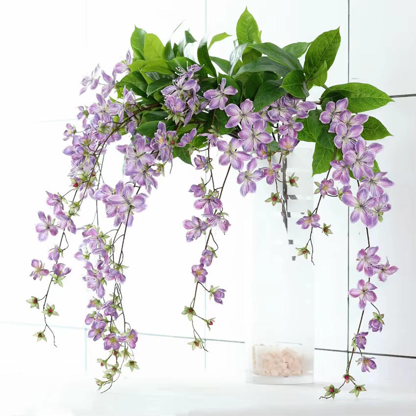 Fleurs de Jasmin Artificielles pour Décoration de Maison