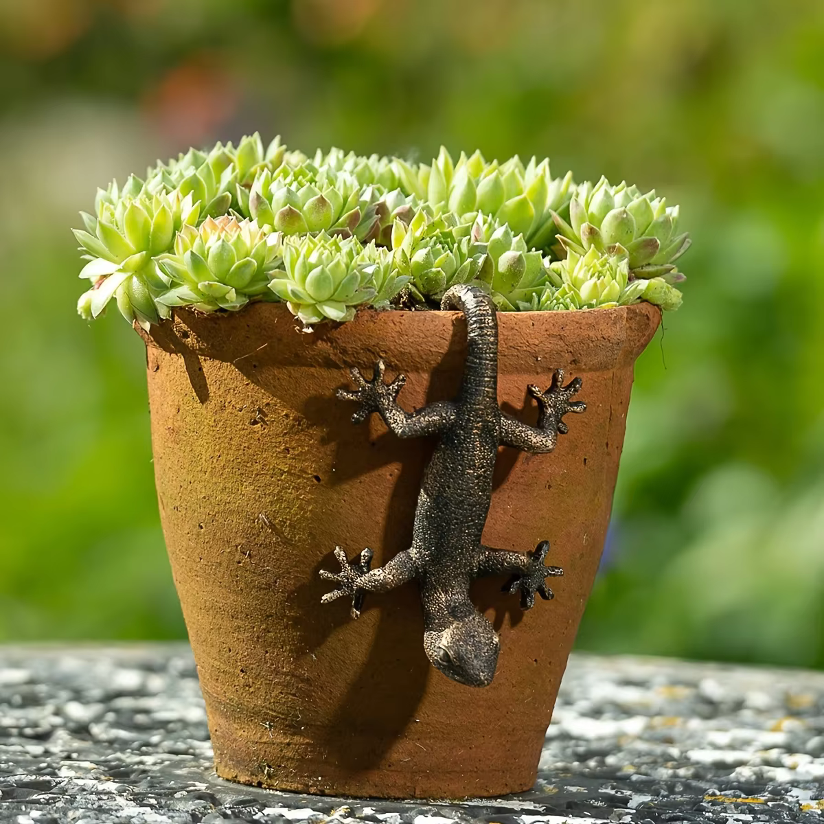 Figurine de jardinière Gecko pour décoration de jardin