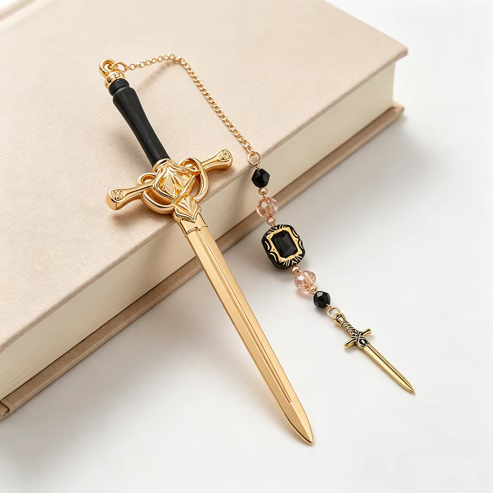 Marque-page Épée de Dragon Fantastique, Accessoire de Livre pour Amateurs de Romans Fantasy, Cadeau Romantique Acotar pour Femmes, Fournitures Scolaires et de Bureau