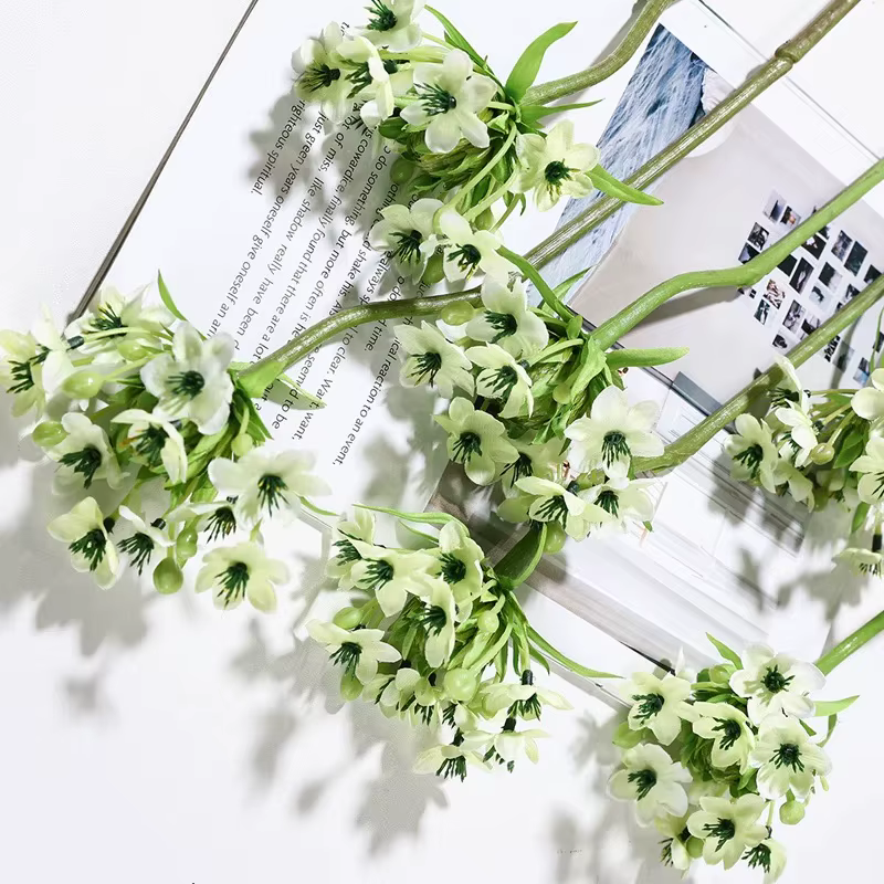 Lot de 3 fleurs artificielles Agapanthus