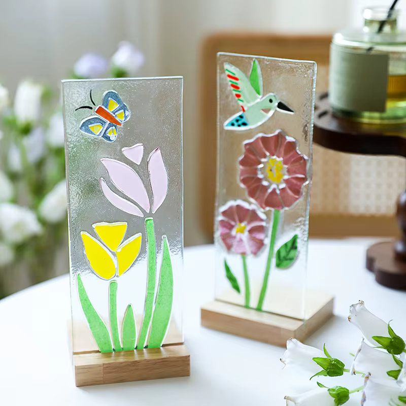Nouvelle figurine en verre style fleur