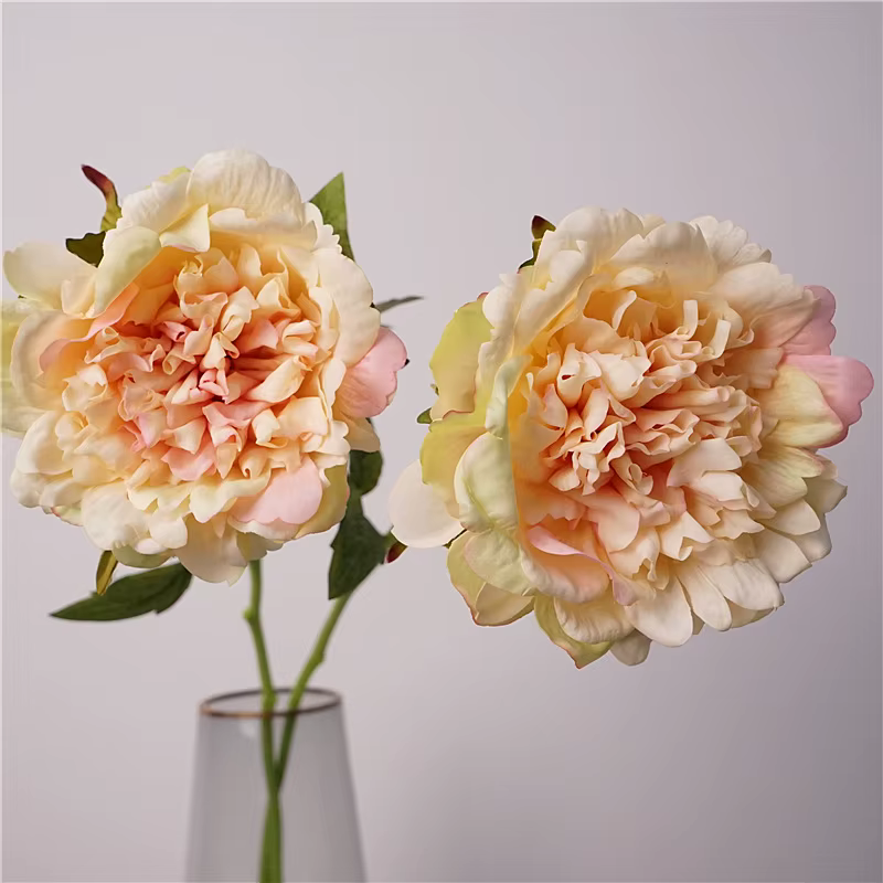 Fleurs de pivoines artificielles hydratantes au toucher réel
