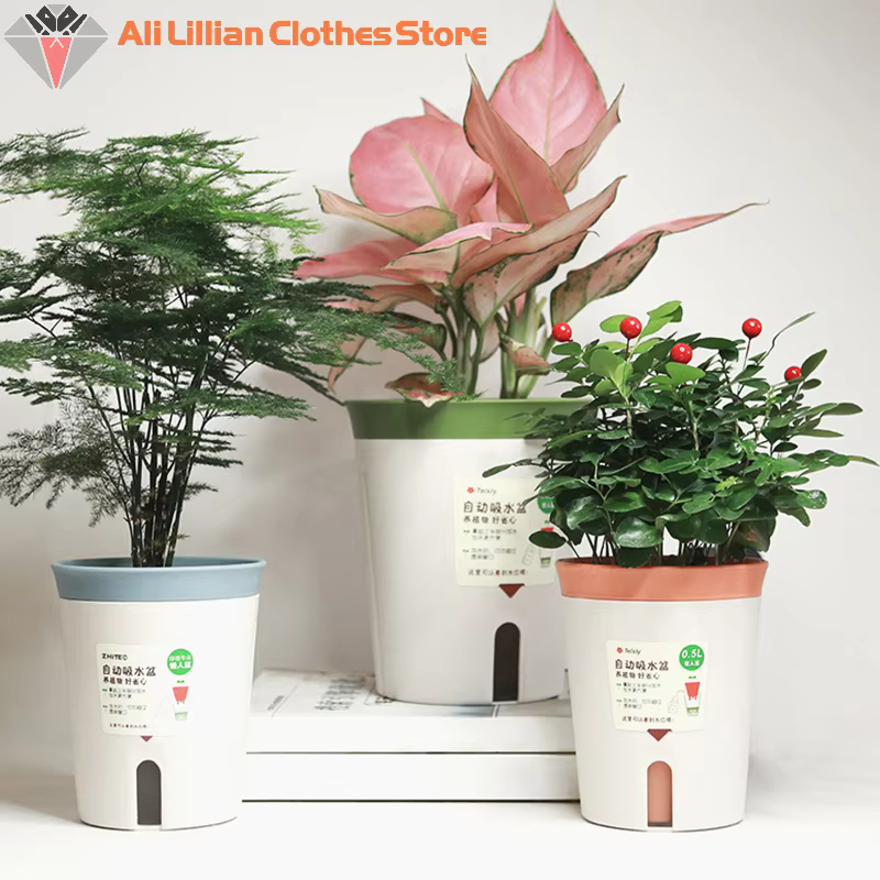 Pot de fleur hydroponique à Double couche