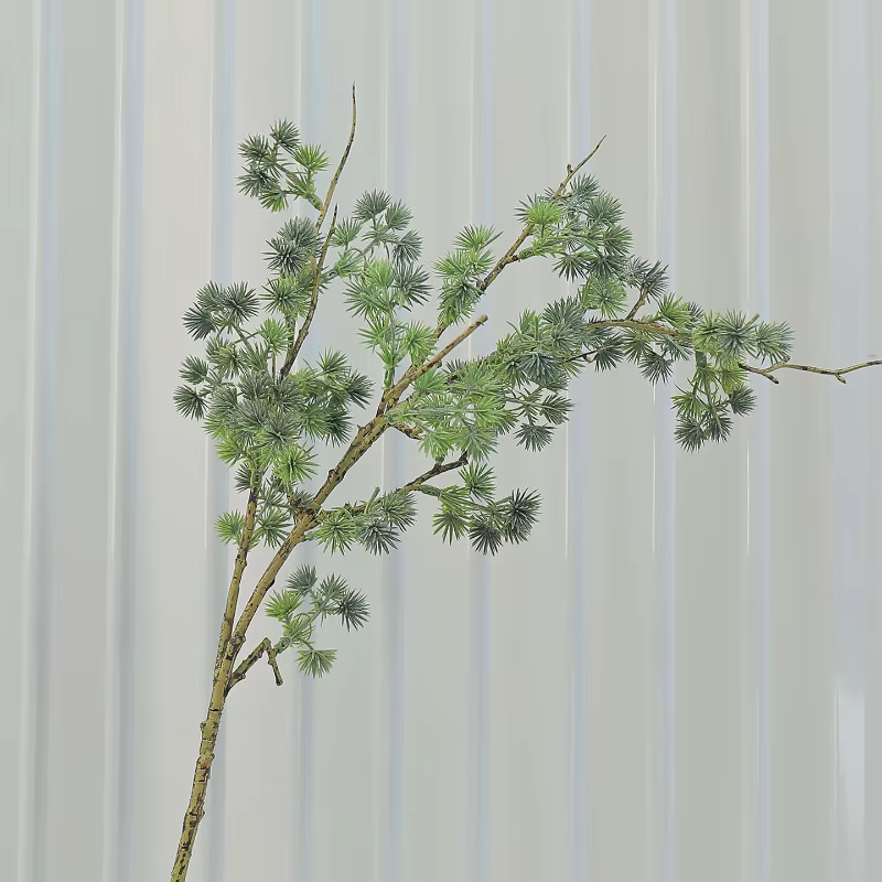 3 pièces de plantes artificielles en plastique à aiguilles de pin