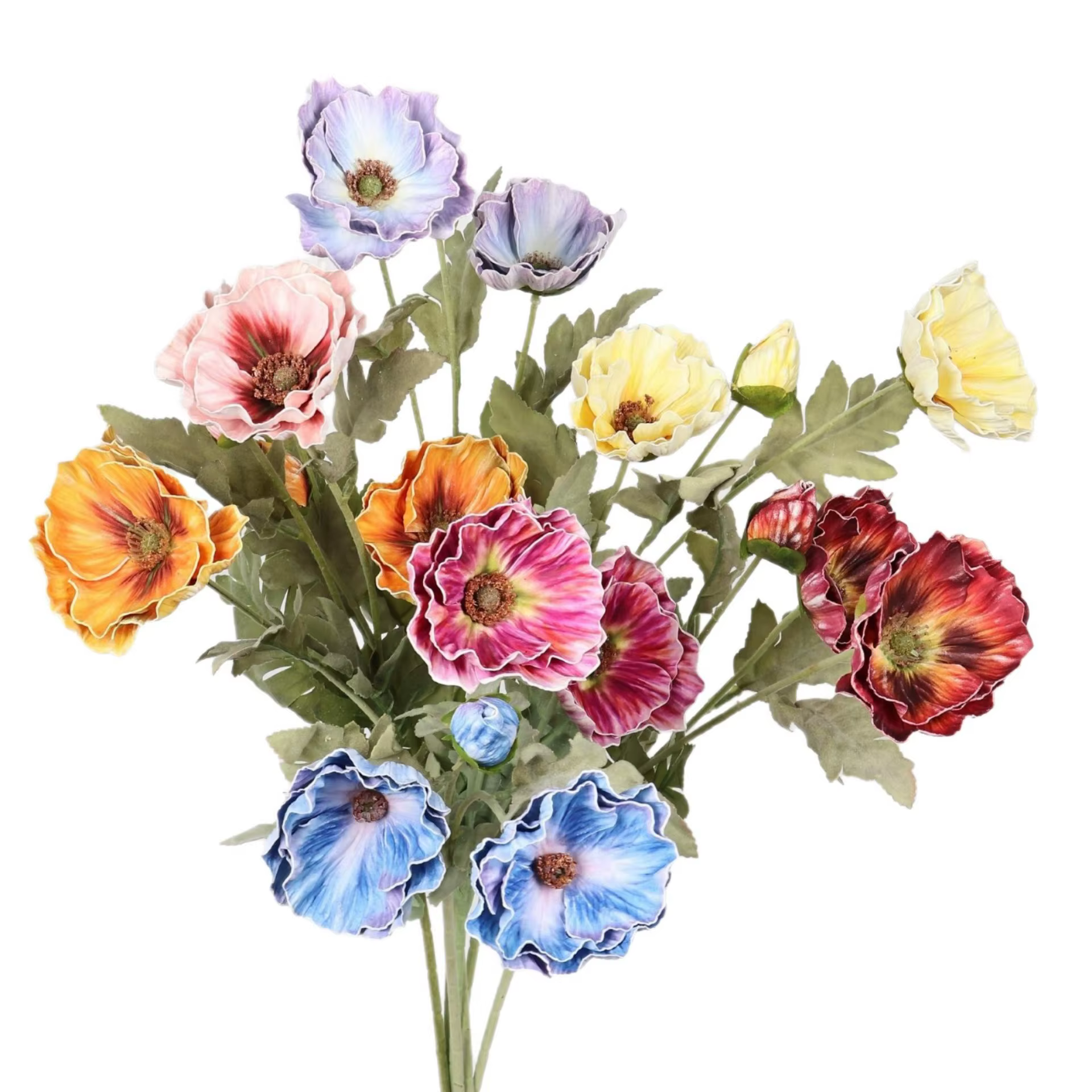 Fleur de coquelicot artificielle en fausse soie