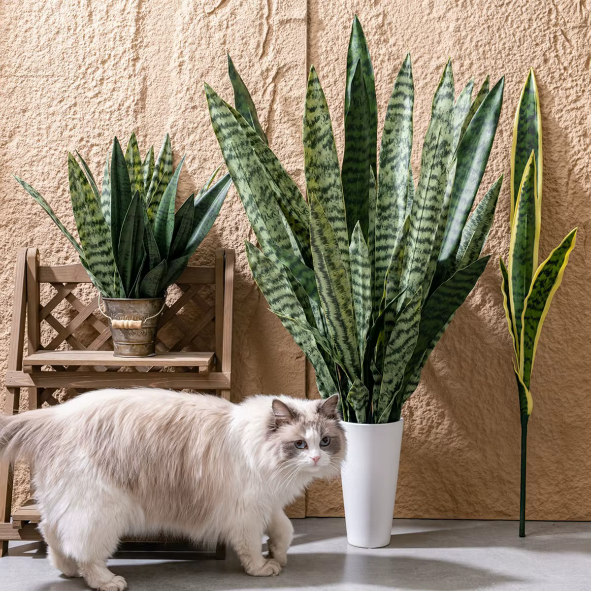 Plante Serpent Artificielle pour Décoration Intérieure