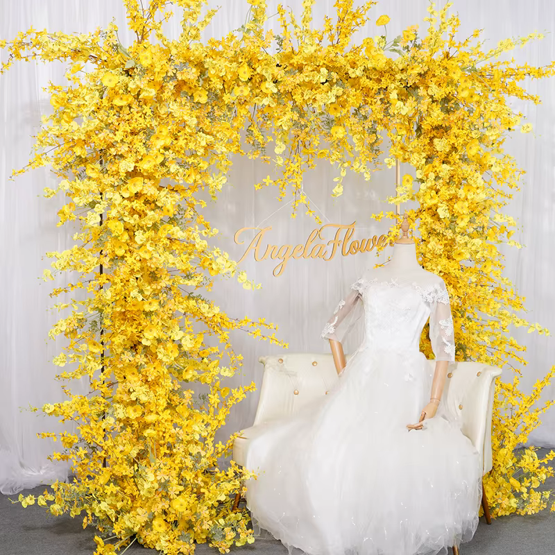 Rangée de fleurs de jasmin série jaune