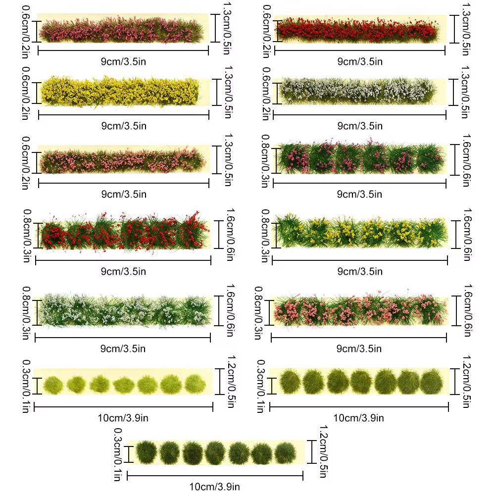 Grappes de fleurs miniatures pour jardin