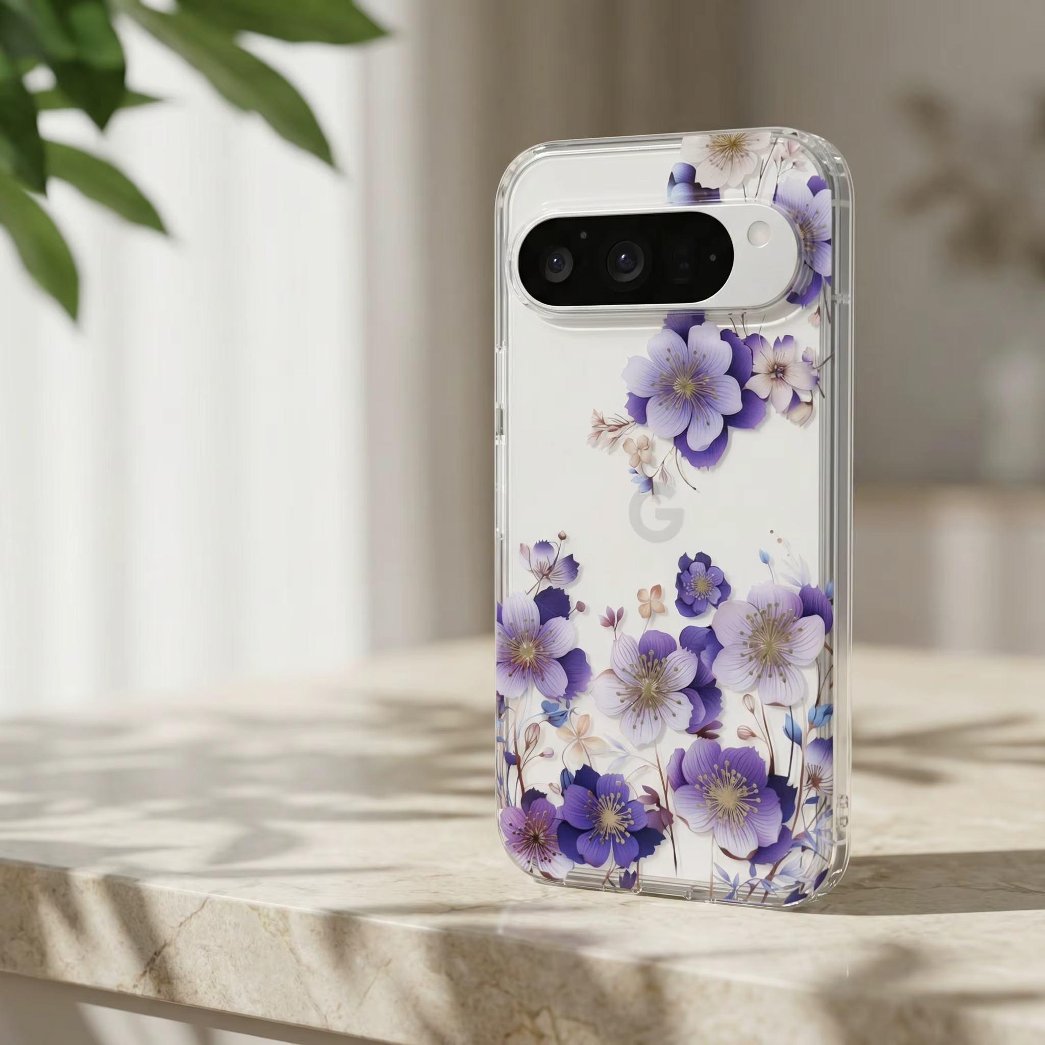 Coque de téléphone de luxe en TPU, pour Google Pixel 10A/10Pro/10Pro XL/9A/9Pro/9Pro XL, design à fleurs et plumes, couverture souple, revêtement coloré HD.