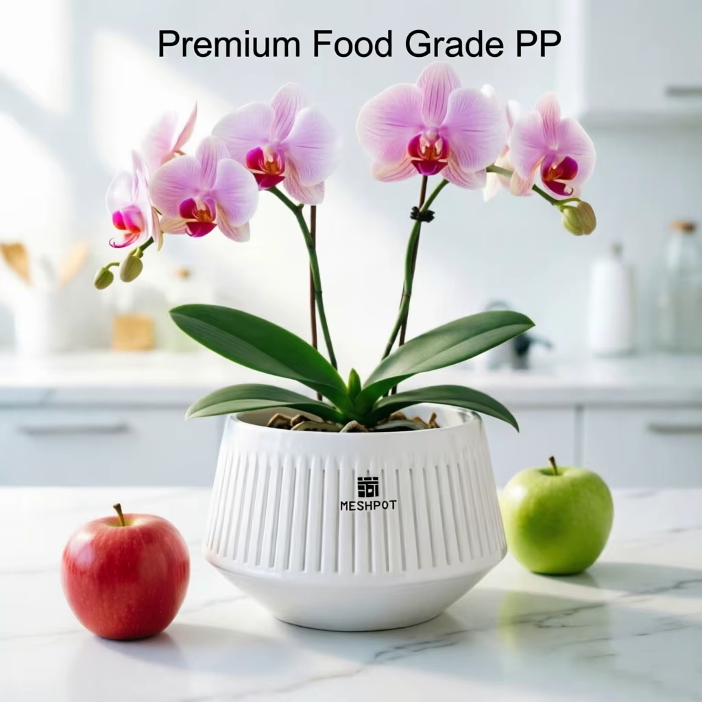 Pots d'orchidées en maille avec trous