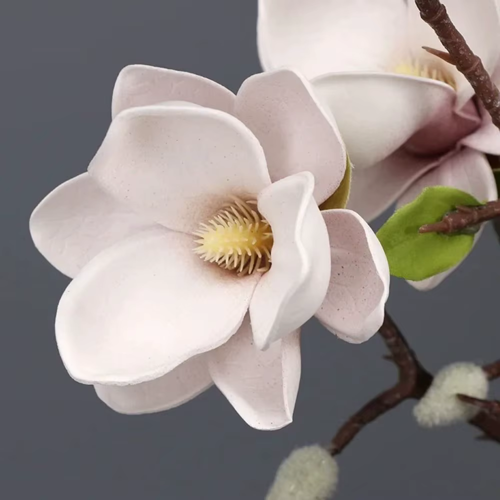 Simulation de haute qualité grande Magnolia artificielle de luxe fleur