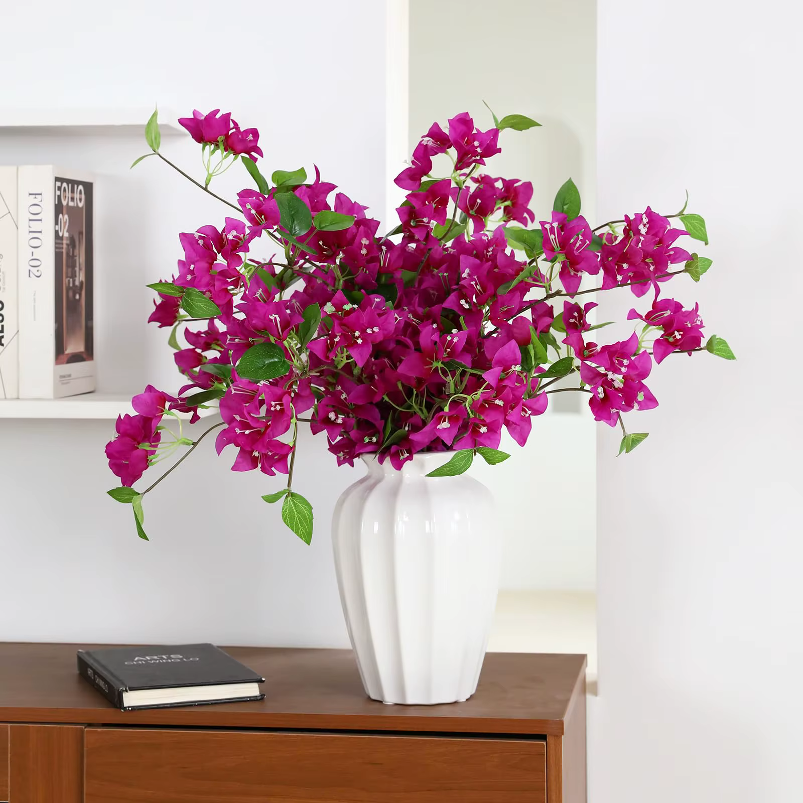 Fleur artificielle Bougainvillea vignes Branches fausses plantes longue tige