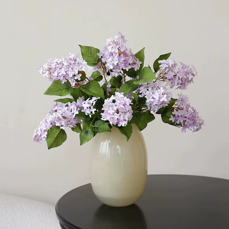 3 pièces de fleurs artificielles de lilas de printemps pour arrangement floral